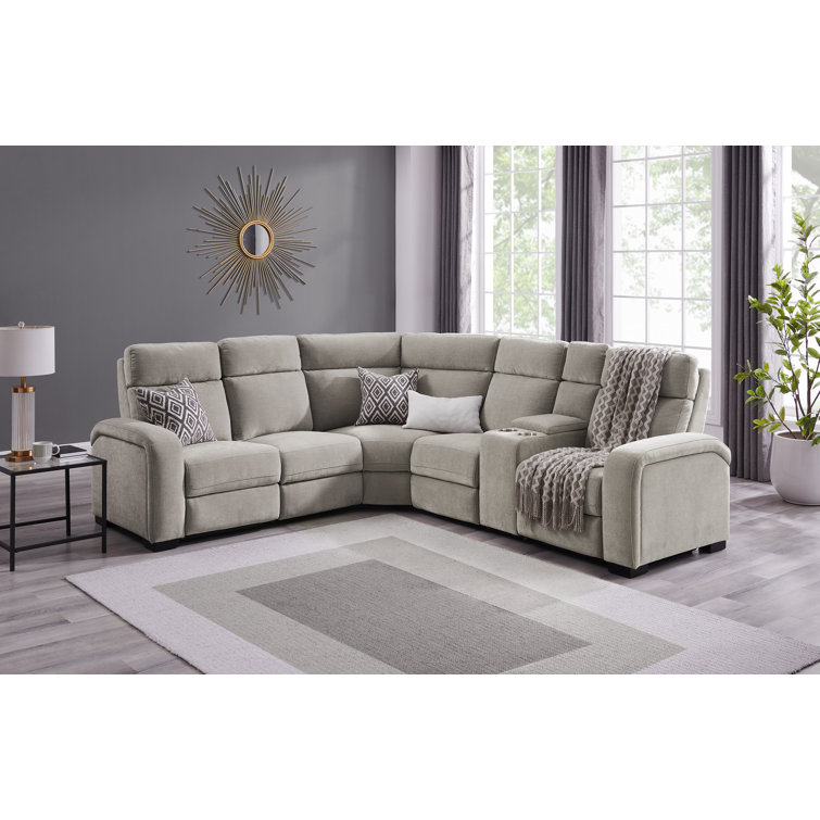 Latitude Run® 6 Piece Upholstered Reclining Sectional Wayfair